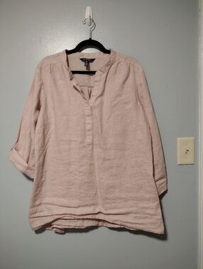 Ellen Tracy Linen Tunic Top